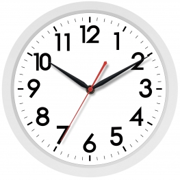 AKCISOT 10Inch Wall Clock  （White）