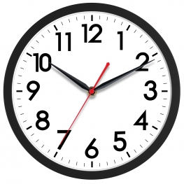 AKCISOT 12 Inch Wall Clock（Blcak-White ）