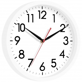 AKCISOT 12 Inch Wall Clock（White）