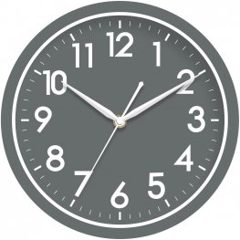 AKCISOT 12 Inch Wall Clock（Grey）