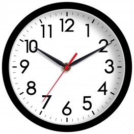 AKCISOT 8 Inch Wall Clock（Blcak-White ）