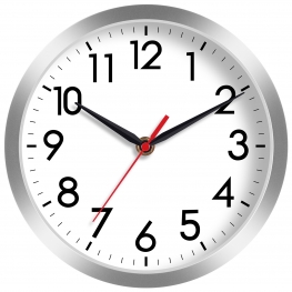 AKCISOT 8 Inch Wall Clock（Sliver ）