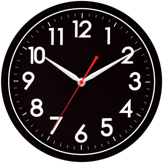 AKCISOT 10 Inch Wall Clock（Blcak-Black ）