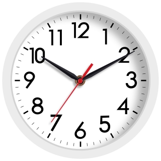 AKCISOT 8 Inch Wall Clock（Whtie ）