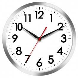 AKCISOT 12 Inch Wall Clock（Sliver）