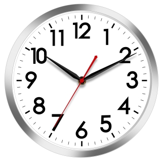 AKCISOT 12 Inch Wall Clock（Sliver）