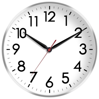 AKCISOT 16 Inch Wall Clock (Silver)