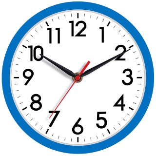 AKCISOT 8 Inch Wall Clock(Blue)